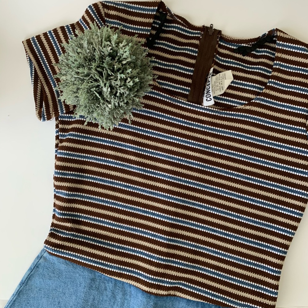 • vintage denim 70s inspired skort romper •